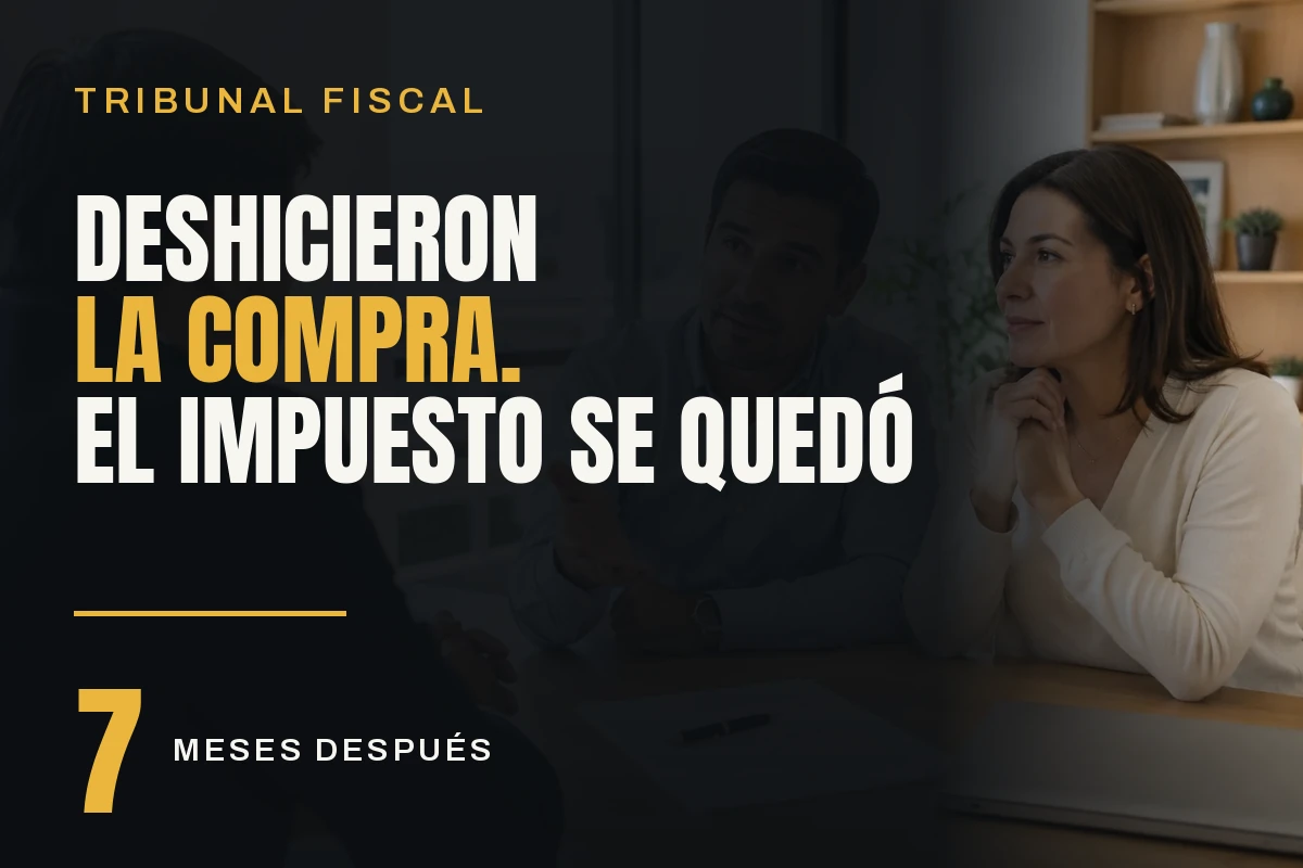 Deshicieron la compra. El impuesto se quedó.
