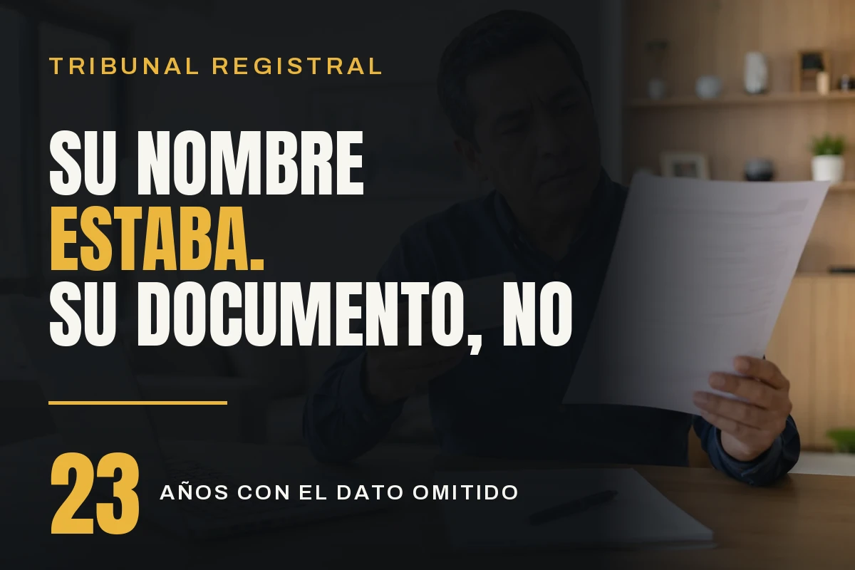 Dato omitido en partida
